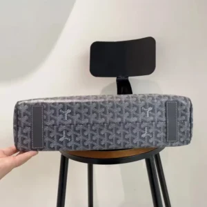 Goyard Women Voltaire Tote Bag in Goyardine Canvas & Chevroches Calfskin-Gray