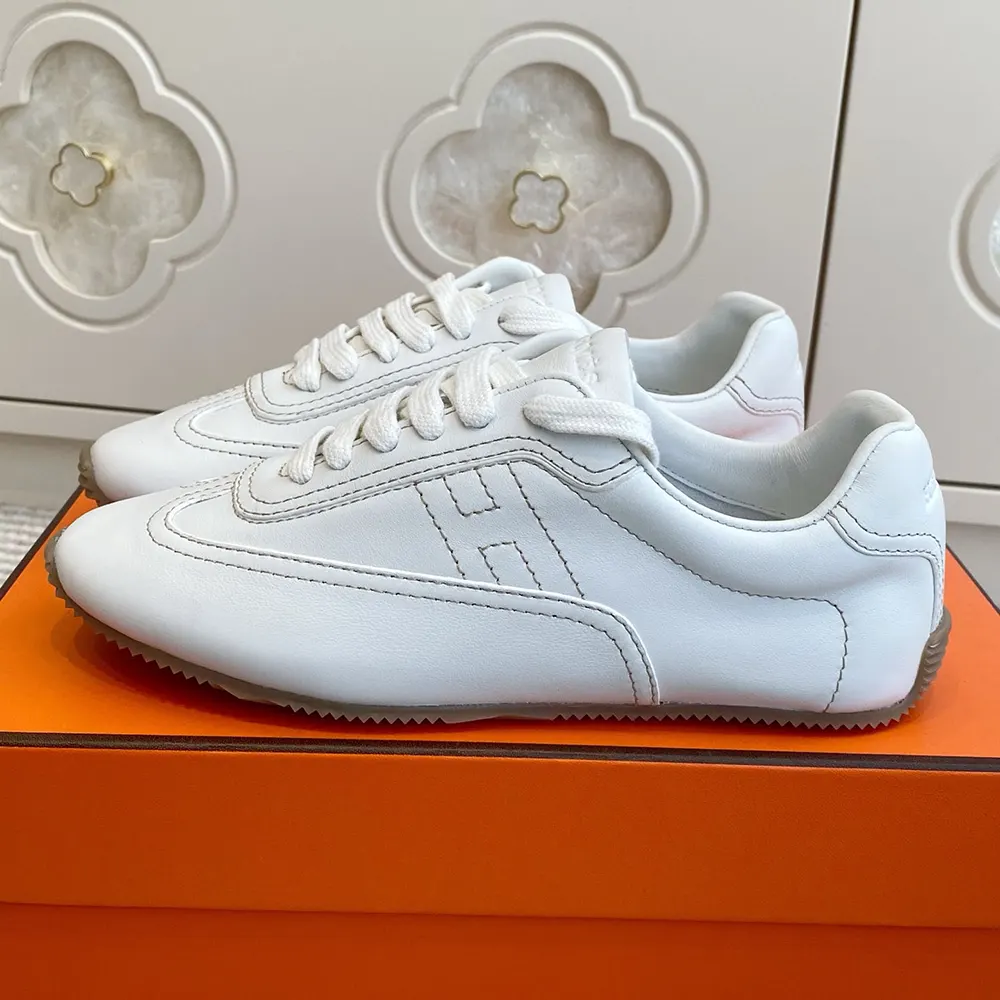 Hermes Unisex Master sneaker in Supple Calfskin-White H261881 3 Hermes Unisex Master sneaker in Supple Calfskin-White H261881
