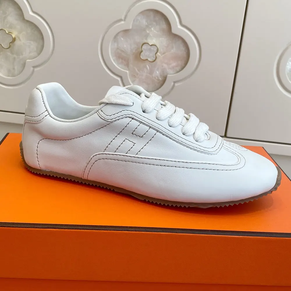 Hermes Unisex Master sneaker in Supple Calfskin-White H261881 4 Hermes Unisex Master sneaker in Supple Calfskin-White H261881