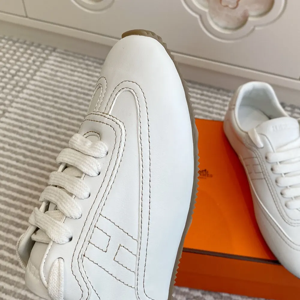 Hermes Unisex Master sneaker in Supple Calfskin-White H261881 7 Hermes Unisex Master sneaker in Supple Calfskin-White H261881