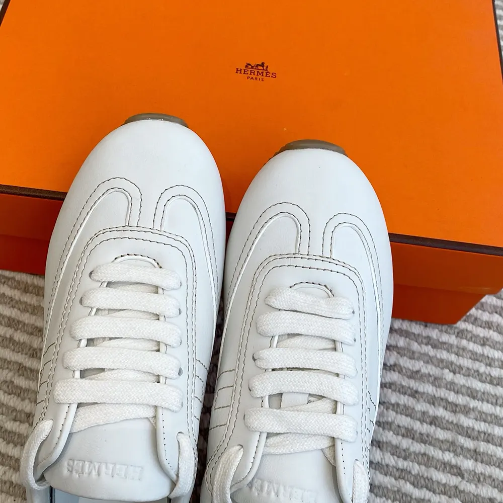 Hermes Unisex Master sneaker in Supple Calfskin-White H261881 9 Hermes Unisex Master sneaker in Supple Calfskin-White H261881