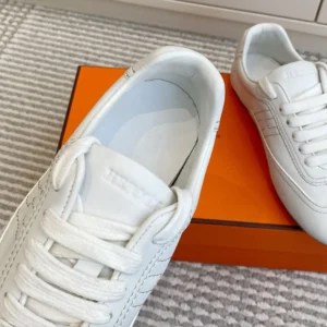 Hermes Unisex Master sneaker in Supple Calfskin-White H261881