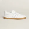 Hermes Unisex Match Sneaker in Sport Goatskin and Calfskin-White H261000Z