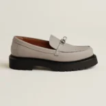 Hermes Women Icone Loafer in Calfskin-Gray H242102Z