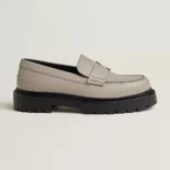 Hermes Women Klement Loafer in Calfskin-Gray H252133Z