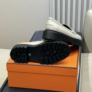 Hermes Women Klement Loafer in Calfskin-Gray H252133Z