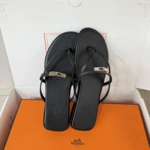 Hermes Women Miss Sandal in Calfskin-Black H261038Z