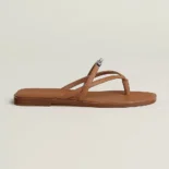 Hermes Women Miss Sandal in Calfskin-Brown H261038Z
