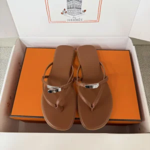 Hermes Women Miss Sandal in Calfskin-Brown H261038Z
