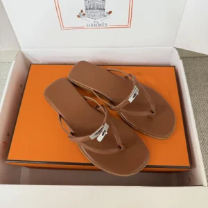 Hermes Women Miss Sandal in Calfskin-Brown H261038Z