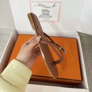 Hermes Women Miss Sandal in Calfskin-Brown H261038Z