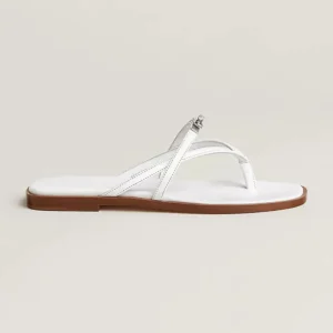Hermes Women Miss Sandal in Calfskin-White H261038Z