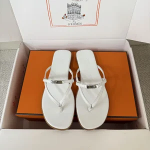 Hermes Women Miss Sandal in Calfskin-White H261038Z