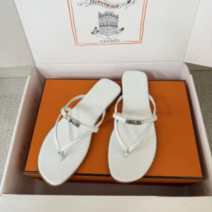 Hermes Women Miss Sandal in Calfskin-White H261038Z