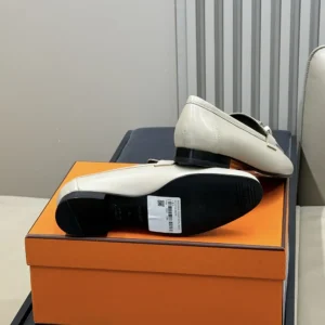 Hermes Women Paris Loafer in Goatskin-Gray H251062Z