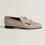 Hermes Women Royal loafer in Goatskin-Gray H181069Z