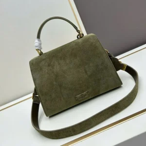 Valentino Women Vsling Handbag With Nellcôte Suede with Gold-tone Hardware