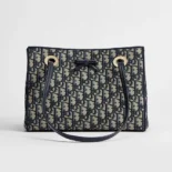 Dior Women Small Shopping Bag Blue Dior Oblique Jacquard M1410OTZQ
