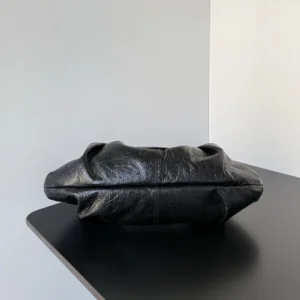Balenciaga Women Pamela Shoulder Bag Medium in Black Arena lambskin