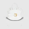 Balmain Women Shuffle Mini Bag In Calfskin Leather-White FN0DP0