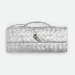 Bottega Veneta Women Andiamo Clutch-Silver 741511V5XF18101