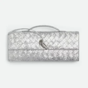Bottega Veneta Women Andiamo Clutch-Silver 741511V5XF18101