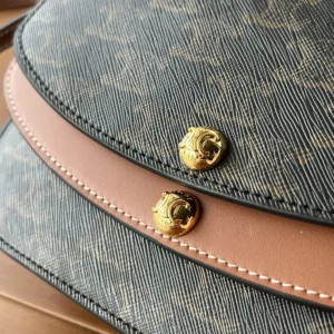 Celine Women Duo Wallet on Strap in Triomphe Canvas and Calfskin