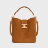 Celine Women Medium Louise Bag In Suede Calfskin-Brown 116613FXR