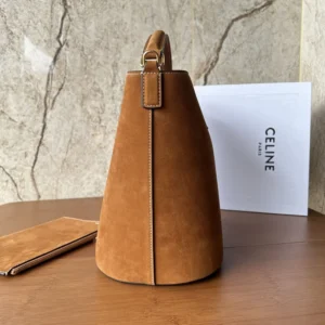 Celine Women Medium Louise Bag In Suede Calfskin-Brown 116613FXR