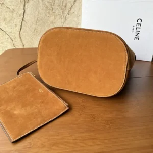 Celine Women Medium Louise Bag In Suede Calfskin-Brown 116613FXR