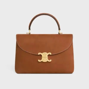 Celine Women Medium Nino Bag In Nubuck Calfskin-Brown 117523GR5