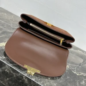 Celine Women Medium Nino Bag In Nubuck Calfskin-Brown 117523GR5