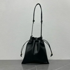 Celine Women Small Crystal Pouch in Lambskin-Black 123662J79