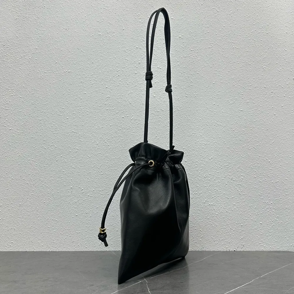 Celine Women Small Crystal Pouch in Lambskin-Black 123662J79 4 Celine Women Small Crystal Pouch in Lambskin-Black 123662J79