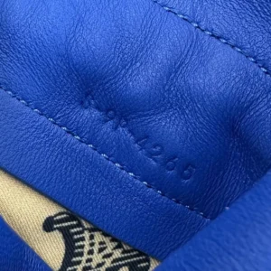Celine Women Small Crystal Pouch in Lambskin-Blue 123662J79