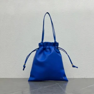 Celine Women Small Crystal Pouch in Lambskin-Blue 123662J79