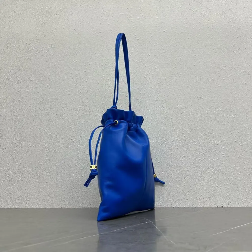 Celine Women Small Crystal Pouch in Lambskin-Blue 123662J79 4 Celine Women Small Crystal Pouch in Lambskin-Blue 123662J79