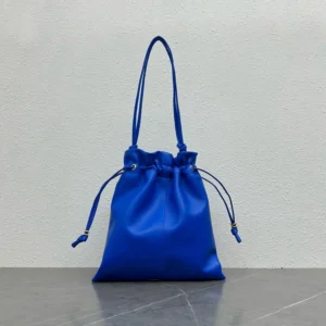 Celine Women Small Crystal Pouch in Lambskin-Blue 123662J79