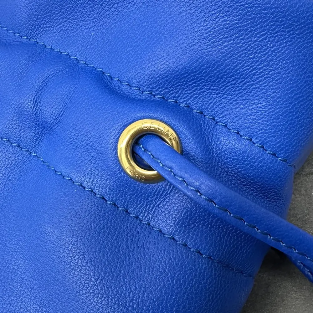 Celine Women Small Crystal Pouch in Lambskin-Blue 123662J79 6 Celine Women Small Crystal Pouch in Lambskin-Blue 123662J79