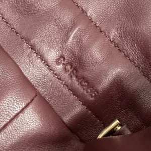 Celine Women Small Crystal Pouch in Lambskin-Maroon 123662J79