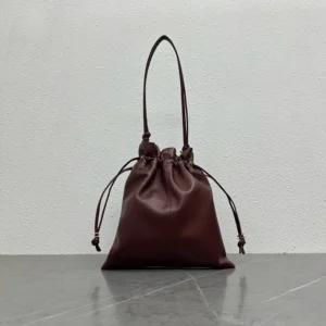 Celine Women Small Crystal Pouch in Lambskin-Maroon 123662J79
