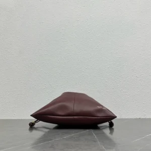 Celine Women Small Crystal Pouch in Lambskin-Maroon 123662J79