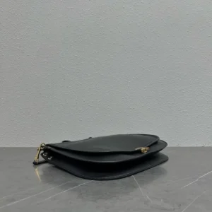 Celine Women Soft Triomphe Besace in Supple Shiny Lambskin-BlackCeline Women Soft Triomphe Besace in Supple Shiny Lambskin-Black