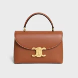 Celine Women Teen Nino Bag in Smooth Satinated Calfskin-Brown 118113FXK