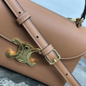 Celine Women Teen Nino Bag in Smooth Satinated Calfskin-Brown 118113FXK