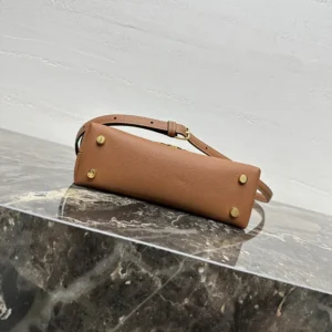 Celine Women Teen Nino Bag in Smooth Satinated Calfskin-Brown 118113FXK