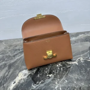 Celine Women Teen Nino Bag in Smooth Satinated Calfskin-Brown 118113FXK