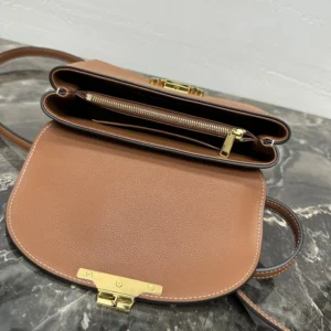 Celine Women Teen Nino Bag in Smooth Satinated Calfskin-Brown 118113FXK