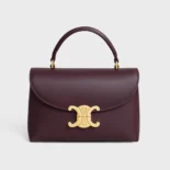Celine Women Teen Nino Bag in Smooth Satinated Calfskin-Burgundy 118113FXK