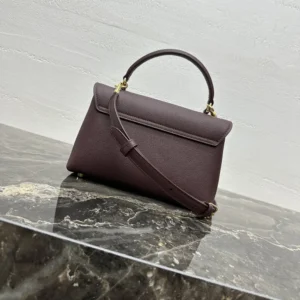 Celine Women Teen Nino Bag in Smooth Satinated Calfskin-Burgundy 118113FXK